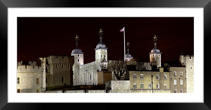 Tower of London Panorama Framed Mounted Print by peter tachauer