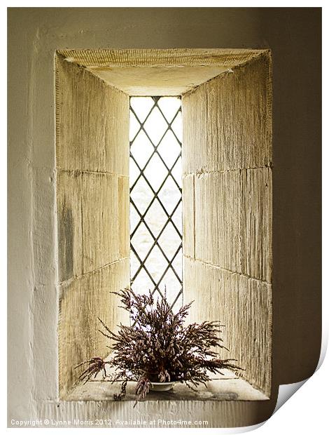 The Church Window Print by Lynne Morris (Lswpp)