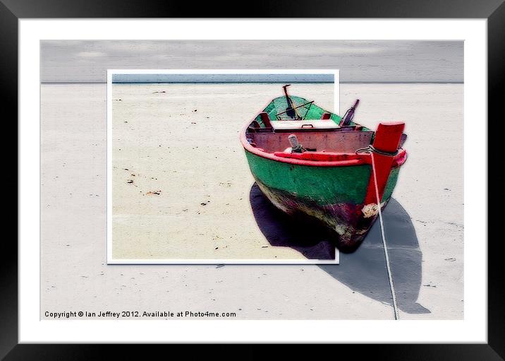 Beached Framed Mounted Print by Ian Jeffrey
