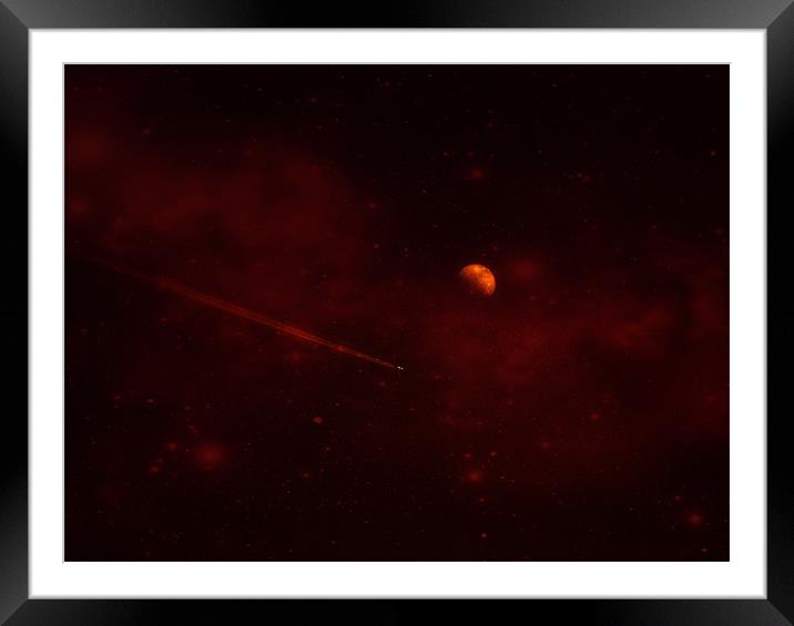 travels to the red planet Framed Mounted Print by Heather Newton