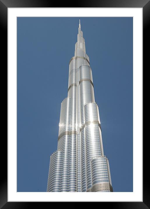 Burj Khalifa Dubai Framed Mounted Print by alistair phillips