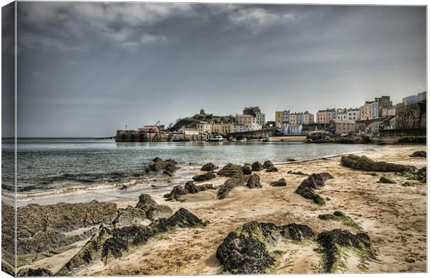 Tenby Harbour from North Beach Canvas Print by Steve Purnell