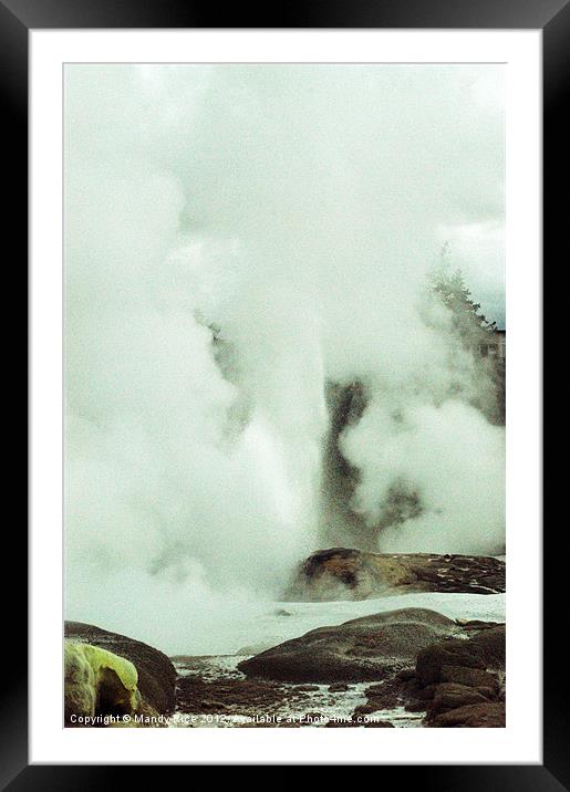 Geysers at the Thermal Village Framed Mounted Print by Mandy Rice