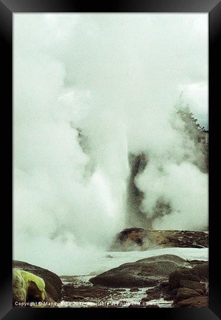 Geysers at the Thermal Village Framed Print by Mandy Rice