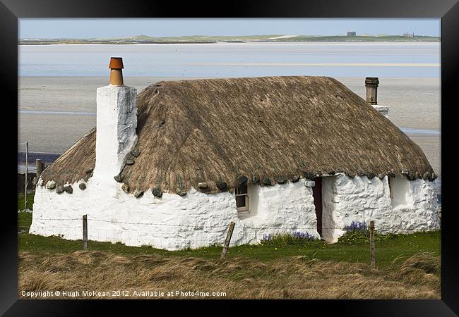 Building, Cottage, Thatched, White walls Framed Print by Hugh McKean