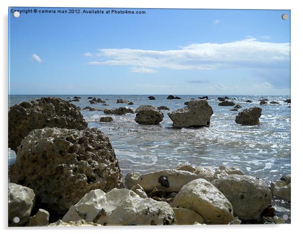 Rocky Seashore Acrylic by camera man