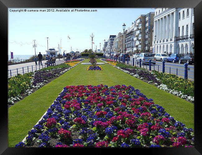 Seafront Gardens Framed Print by camera man