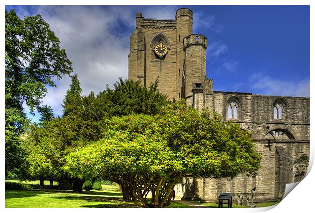 Dunkeld Cathedral Clock Tower Print by Tom Gomez