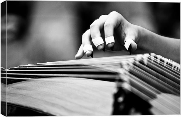 Guzheng Musical Instrument Canvas Print by Kim Vetten
