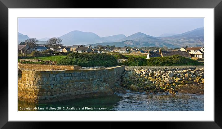 Mourne Mountains from Annalong Framed Mounted Print by Jane McIlroy