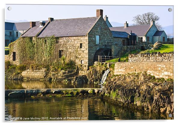 Corn Mill, Annalong, Northern Ireland Acrylic by Jane McIlroy