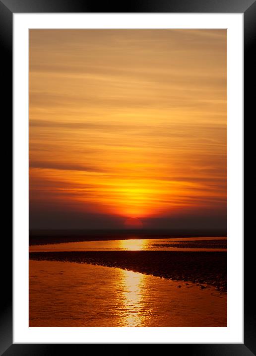Golden Sunset Framed Mounted Print by mark leader