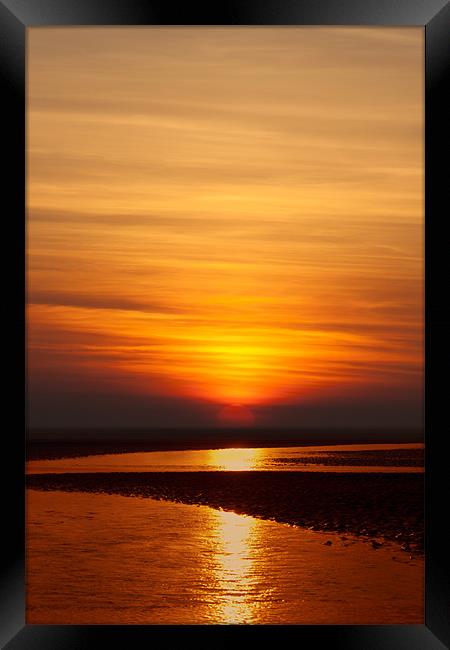 Golden Sunset Framed Print by mark leader