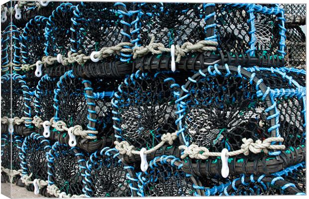 Lobster Pots Canvas Print by Steve Purnell