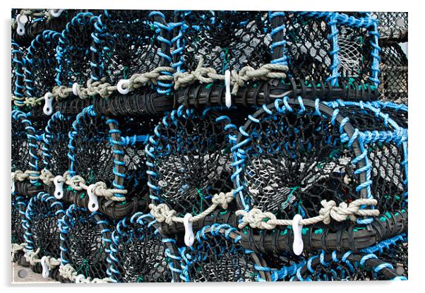 Lobster Pots Acrylic by Steve Purnell