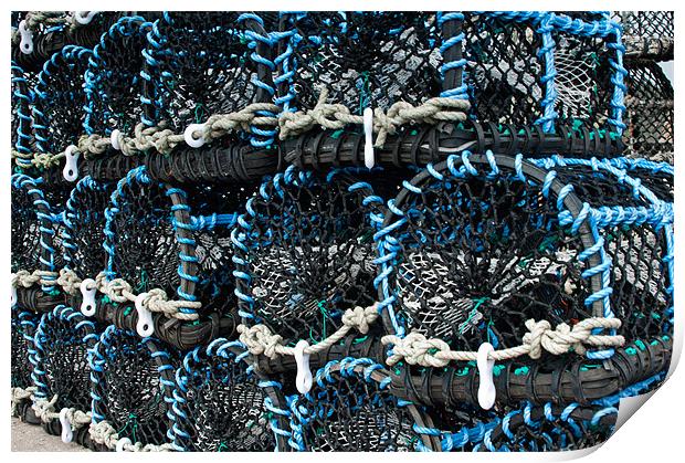Lobster Pots Print by Steve Purnell