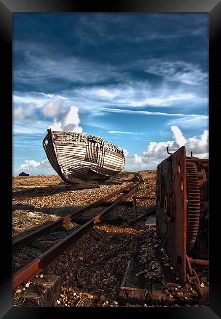 Off the rails Framed Print by mark leader