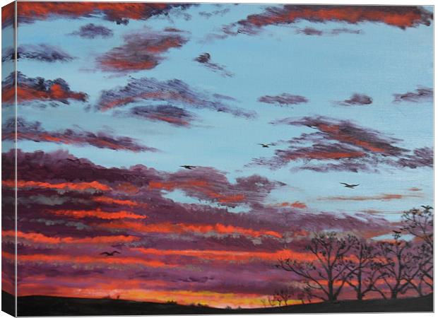 March sunset 2012 Canvas Print by Roger Stevens