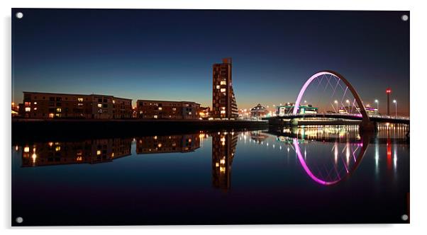 Glasgow Clyde arc bridge Acrylic by Grant Glendinning