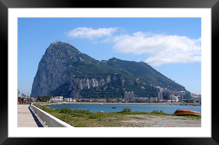 Gibraltar Rock Framed Mounted Print by Bekie Spark
