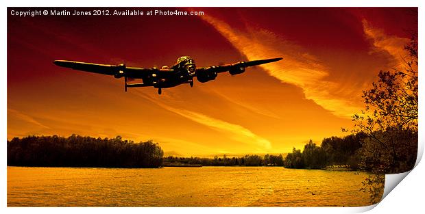 Lancaster Merlin Dawn Print by K7 Photography