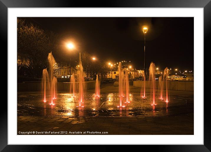 Ballycastle fountain Framed Mounted Print by David McFarland