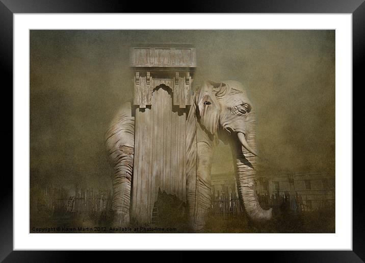 Elephant of Les Miserables Framed Mounted Print by Karen Martin