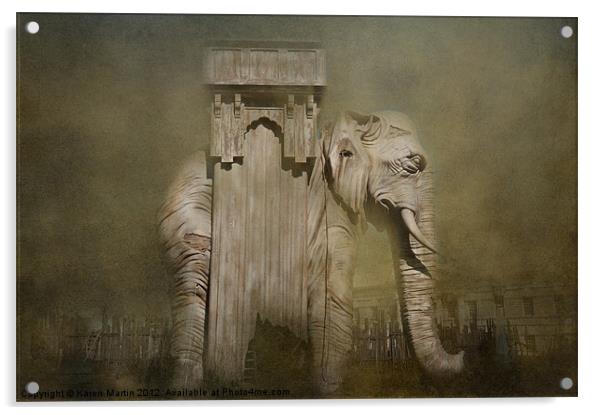 Elephant of Les Miserables Acrylic by Karen Martin