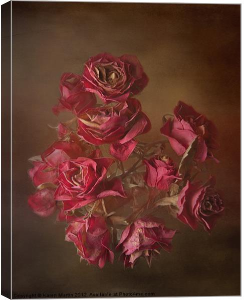 Old Roses Canvas Print by Karen Martin