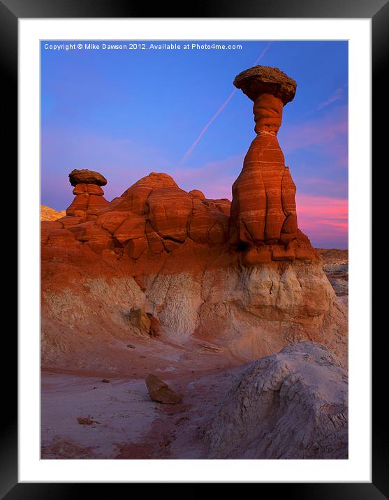 Toadstool Dusk Framed Mounted Print by Mike Dawson