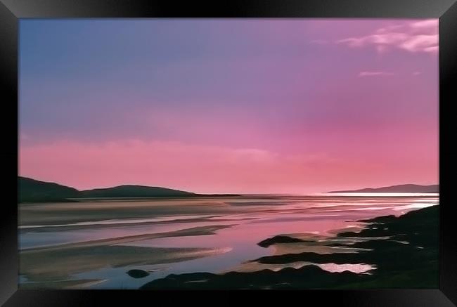 Dreamy Pink Sunset Framed Print by Jacqi Elmslie