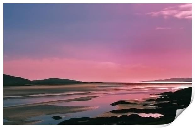 Dreamy Pink Sunset Print by Jacqi Elmslie