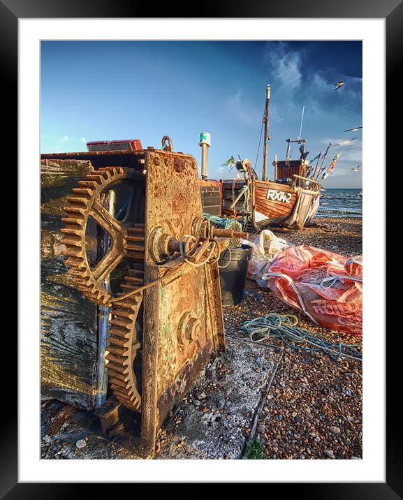 Winch Framed Mounted Print by mark leader