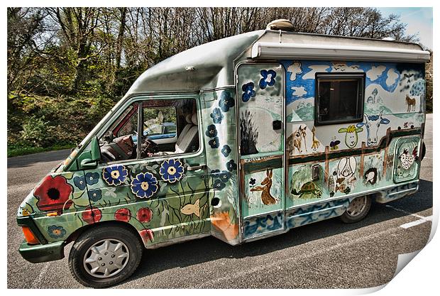 Camper Van Print by Steve Purnell