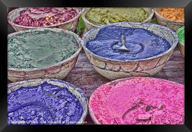 bowls of colour Framed Print by lyn baker