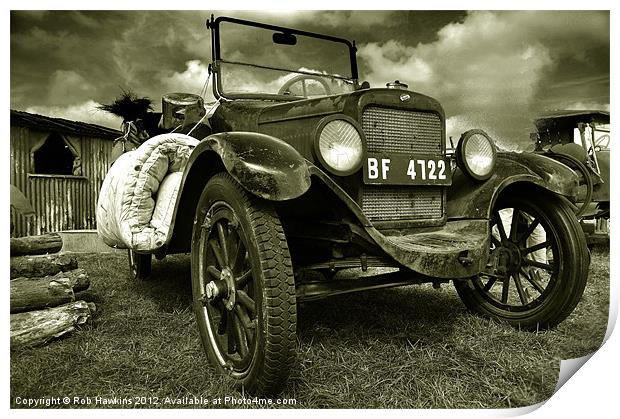 The old jalopy Print by Rob Hawkins