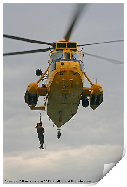 Seaking Rescue Helicopter Print by P H