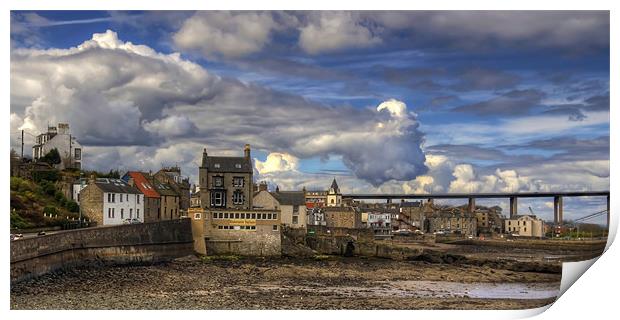 Clouds over South Queensferry Panorama Print by Tom Gomez