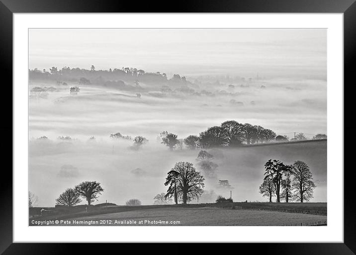 Misty view Framed Mounted Print by Pete Hemington