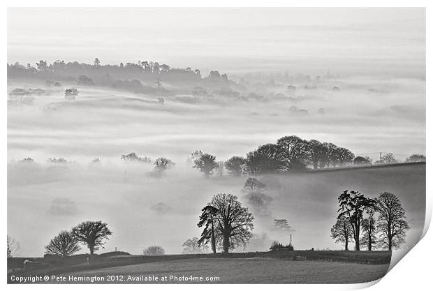 Misty view Print by Pete Hemington