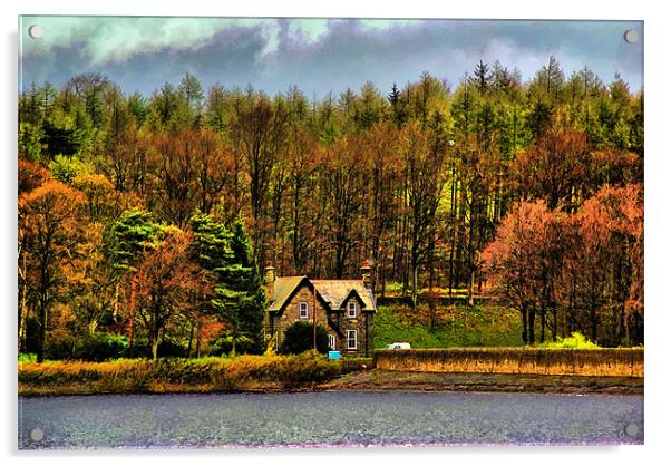 Fewston Reservoir keeper's cottage Acrylic by Maria Tzamtzi Photography