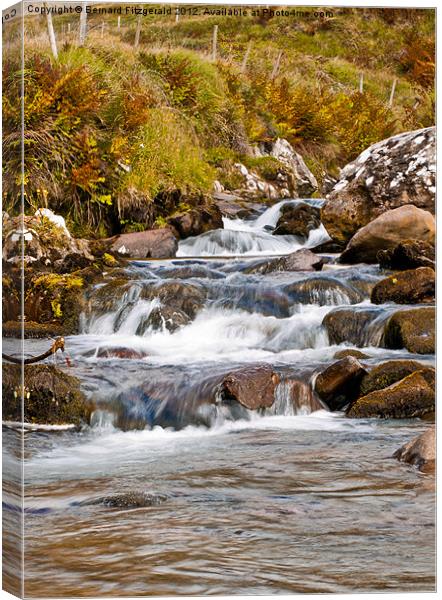 Rushing Waters Canvas Print by Bernard Fitzgerald