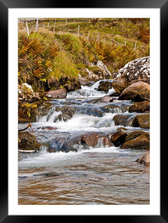 Rushing Waters Framed Mounted Print by Bernard Fitzgerald