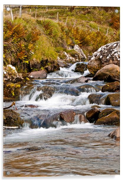 Rushing Waters Acrylic by Bernard Fitzgerald