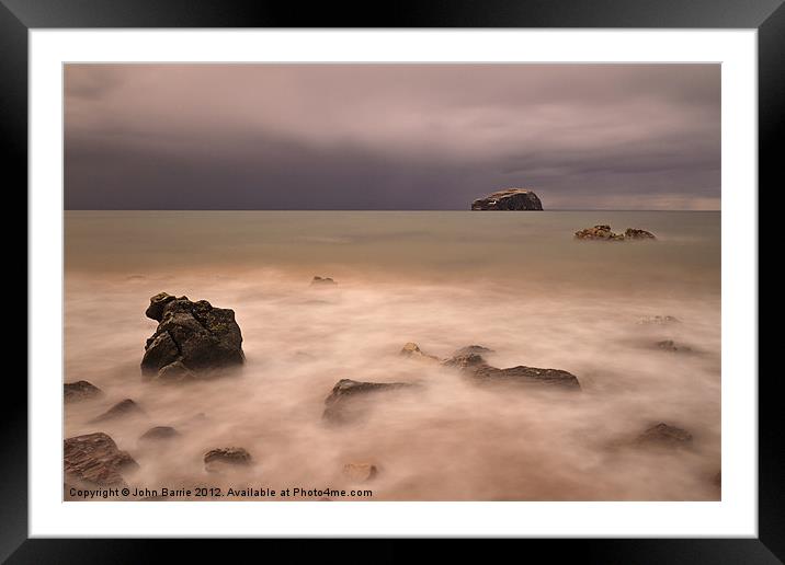 Bass Rock from Seacliff Beach Framed Mounted Print by John Barrie