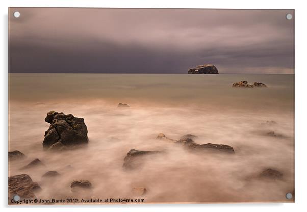 Bass Rock from Seacliff Beach Acrylic by John Barrie