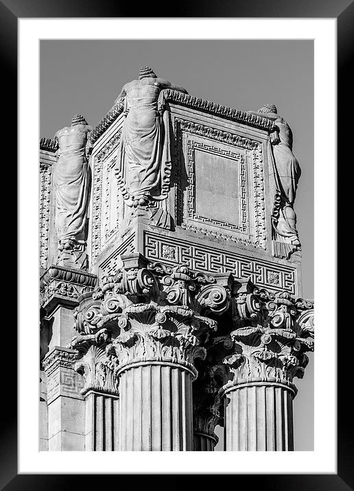 Roman Greco Pillar Framed Mounted Print by Ray Shiu