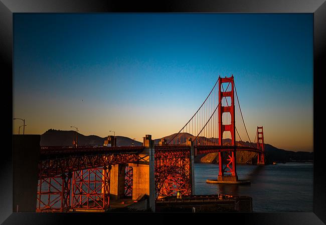 Golden Gate Bridge Framed Print by Ray Shiu