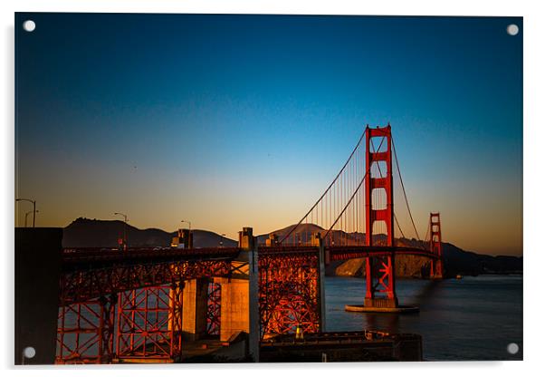 Golden Gate Bridge Acrylic by Ray Shiu