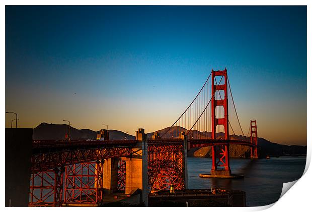 Golden Gate Bridge Print by Ray Shiu